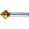 Taper and deburring countersink tool, HSS, TiN, 75° with cylindrical shanktype 1463